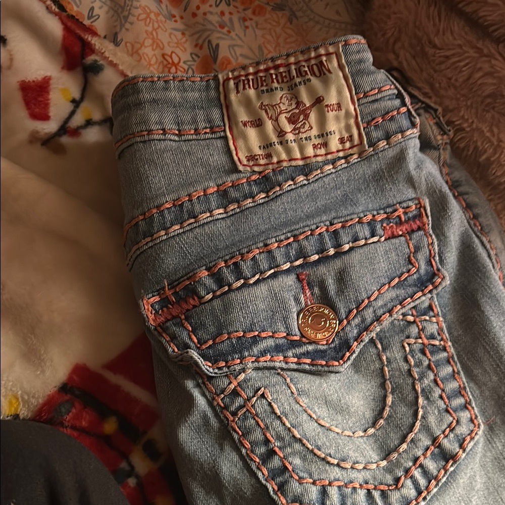 Pink and blue true relgion jeans size 27